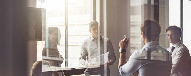 Group of workers in a conference room