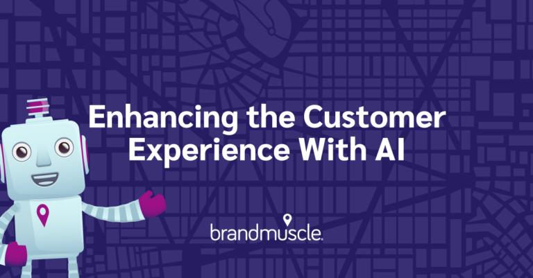 Enhancing the customer experience with AI text with smiling Markie robot