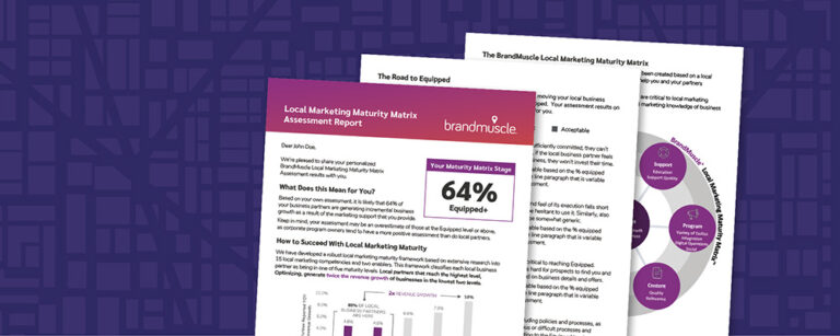 Local marketing maturity matrix assessment report pages