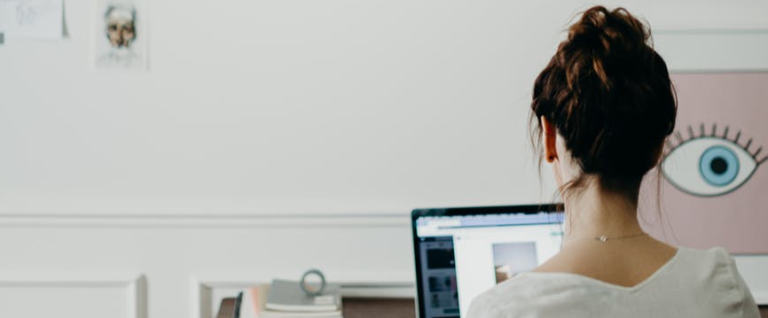 Woman on her laptop